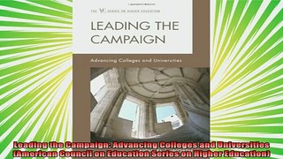 read here  Leading the Campaign Advancing Colleges and Universities American Council on Education
