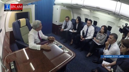 Интервью Президента Армении в самолете