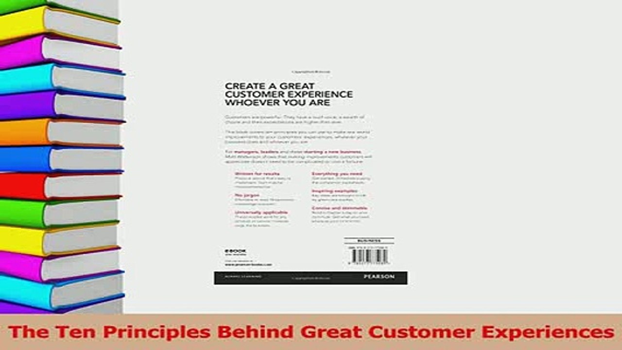 PDF  The Ten Principles Behind Great Customer Experiences Download Full Ebook