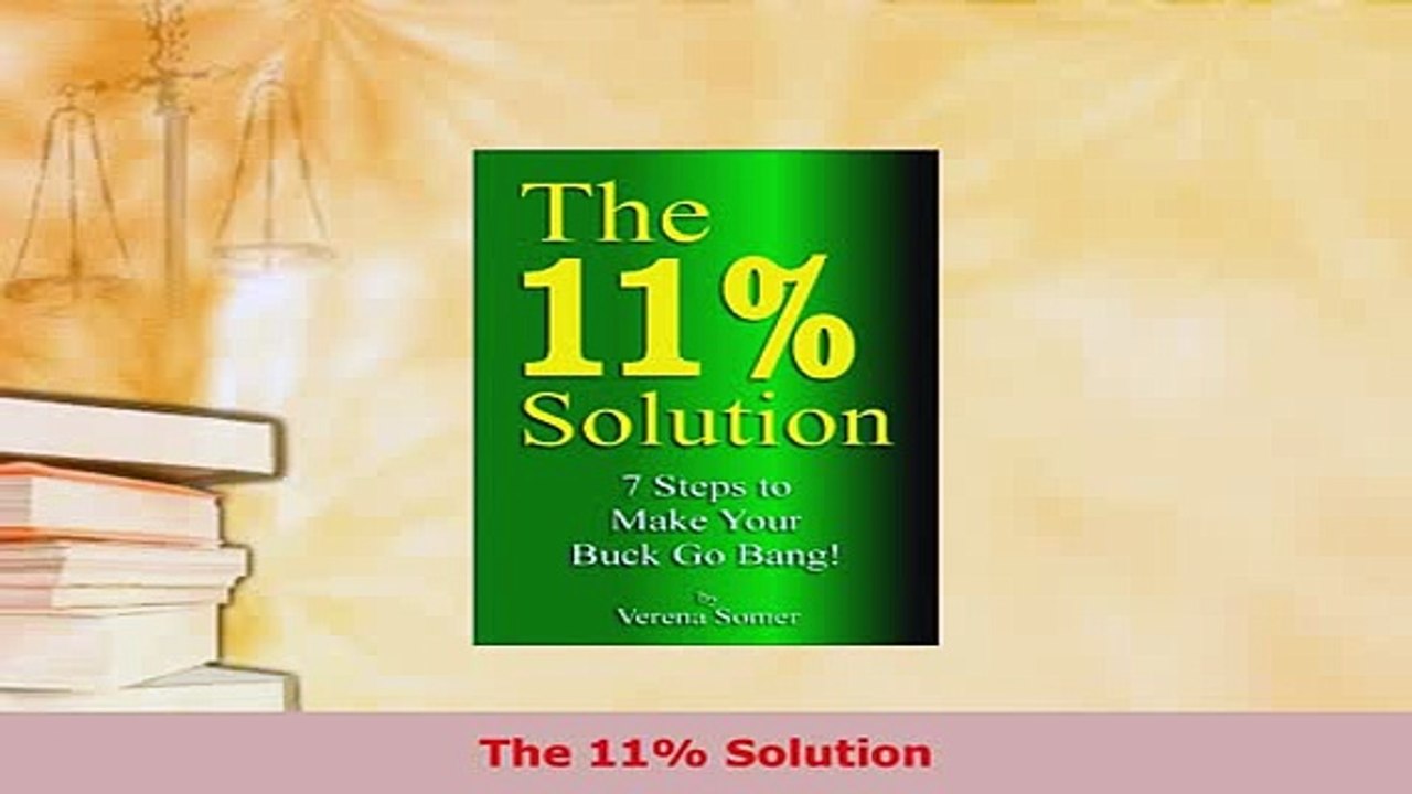 PDF  The 11 Solution Download Full Ebook
