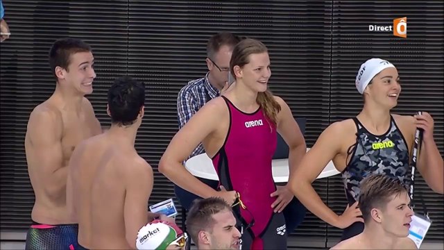 séries relais 4x100m 4 nages mixte - ChE 2016 natation (Stasiulis, Bussière, Wattel, Hache)