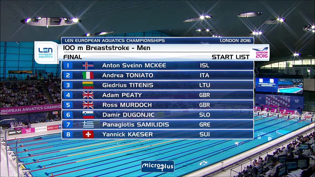 finale 100m brasse H - ChE 2016 natation