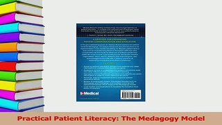 Read  Practical Patient Literacy The Medagogy Model Ebook Free