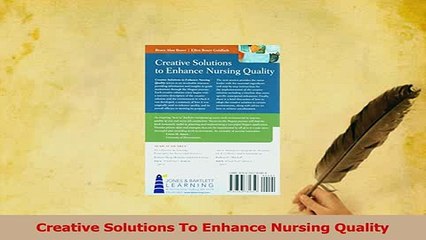 Download  Creative Solutions To Enhance Nursing Quality PDF Online