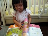 Baby Cheryl Lam - 2009-10-28 (28 months) Read book - The Gingerbread Man