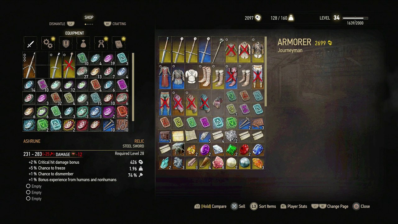 WITCHER 3 DEATH MARCH! WALKTHROUGH 298 DEATH MARCH! HEART OF STONE DLC ENCHANTING START UP COSTS