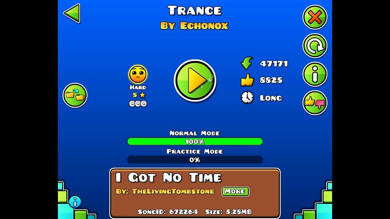 GEOMETRY DASH l TRANCE l MUSIC i GOT NO TIME ♪♪♪