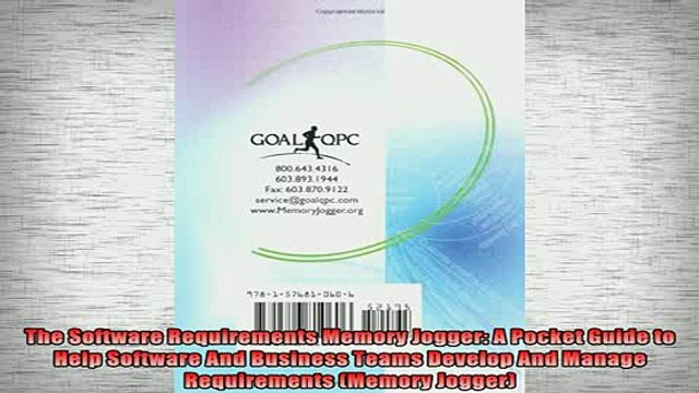 READ book The Software Requirements Memory Jogger A Pocket Guide to Help Software And Business Full Free