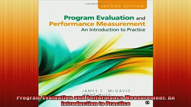 Downlaod Full PDF Free Program Evaluation and Performance Measurement An Introduction to Practice Online Free