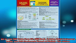 READ book  Allinone PMP Exam Prep Kit PMP Book 8 pages Quick Reference Guide and 340 Flashcards Full EBook
