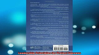 READ book  Leadership Principles for Project Success Free Online
