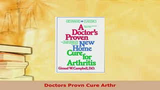 PDF  Doctors Provn Cure Arthr PDF Online