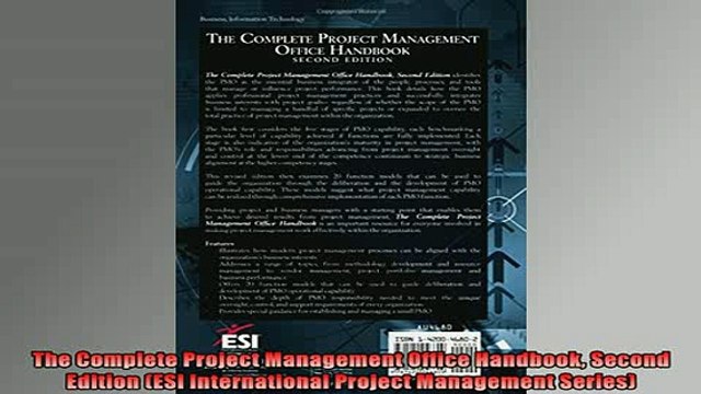 READ book The Complete Project Management Office Handbook Second Edition ESI International Project Full Free