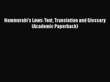 PDF Hammurabi's Laws: Text Translation and Glossary (Academic Paperback)  Read Online