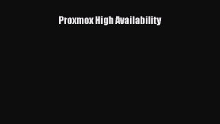 Read Proxmox High Availability PDF Online