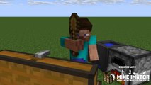 cooking with steve (steve is using magic to cook) minecraft animation