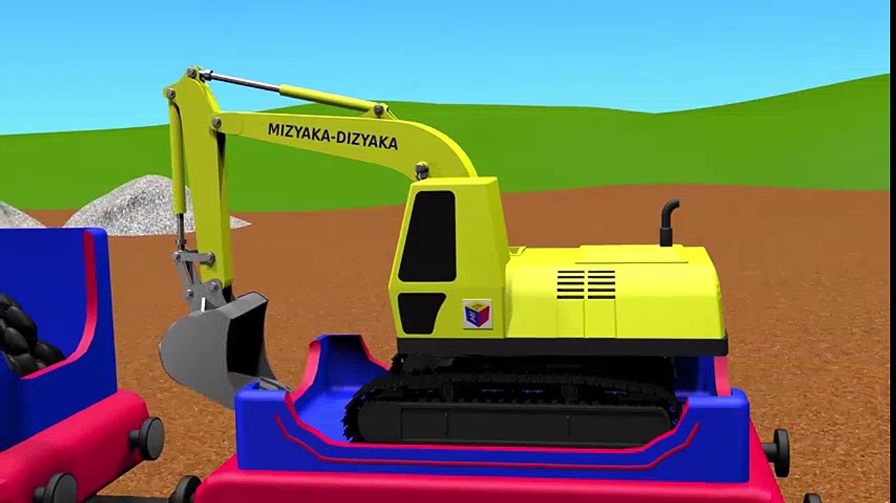 Cartoons for children about cars. Construction...
