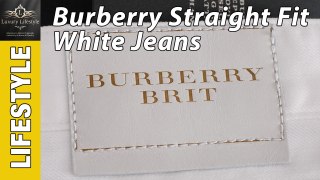 Burberry Straight Fit White Jeans 39310401 - Luxury Lifestyle Channel