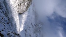 Chilean Patagonia - Torres del Paine - French Valley Avalanche 7/25/2014.