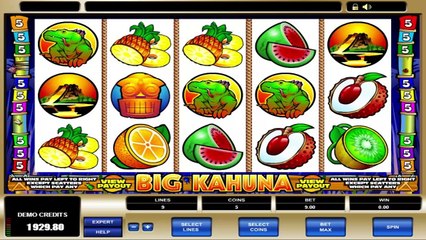 Big Kahuna ilmainen kasino kolikkopeli Microgaming Video Esikatselu