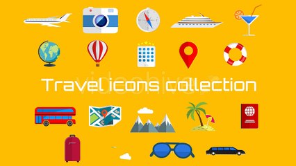 Travel Icons Collection (Animated graphics clips)