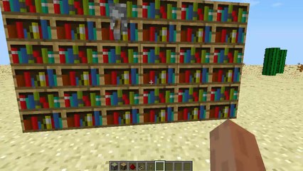 Minecraft Hidden BookShelf Piston Door Tutorial