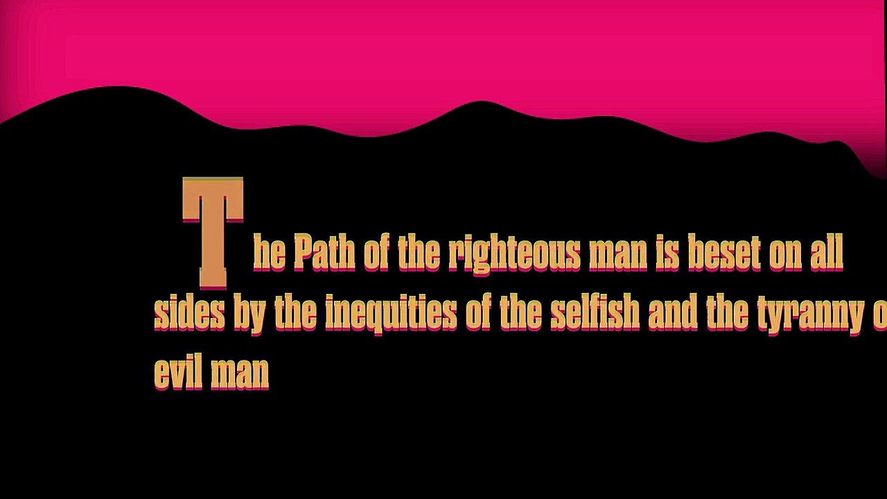 Pulp Fiction Ezekiel 25:17 Type