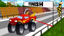 Car Cartoons for kids. Monster Truck. Racing Cars Crazy Race & little Car. Police Car. Episode 82