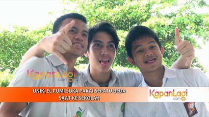 Unik, El Rumi Suka Pakai Sepatu Beda Saat ke Sekolah