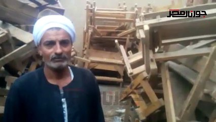 نرصد اعمال الصيانة للمقاعد بمدارس المنوفية