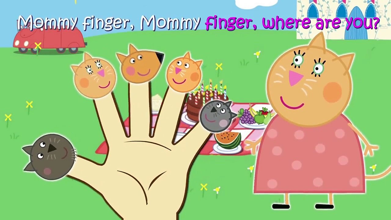 Peppa Pig Cat 4 Finger Family \  Nursery Rhymes Lyrics