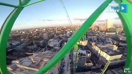 Urban Explorers Scale Crane and Catch Stunning Sunset