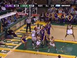 Kobe Bryant gets ejected of the game VS Sonics 2008-02-25