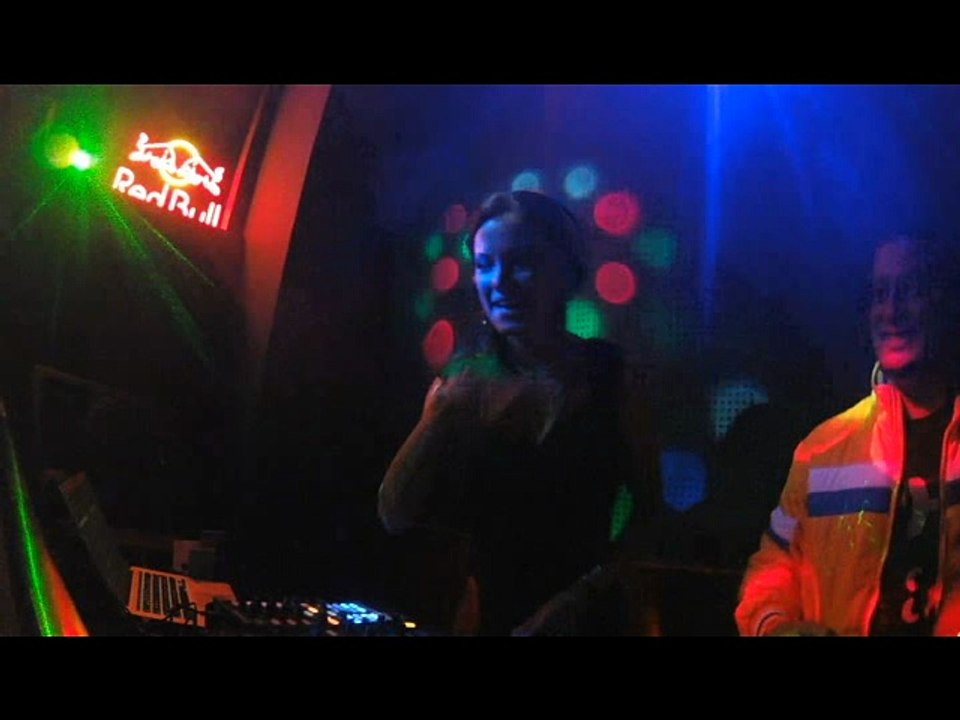 DJ Kaos Kitten Whipping Up The Crowd Into The Music Frenzy!!!