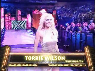 Stacy Keibler and Miss Jackie vs Torrie Wilson and Sable Playboy Evening Gown Match WrestleMania XX