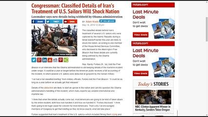 Congressman: Classified Details of Iran’s Treatment of U.S. Sailors Will Shock Nation