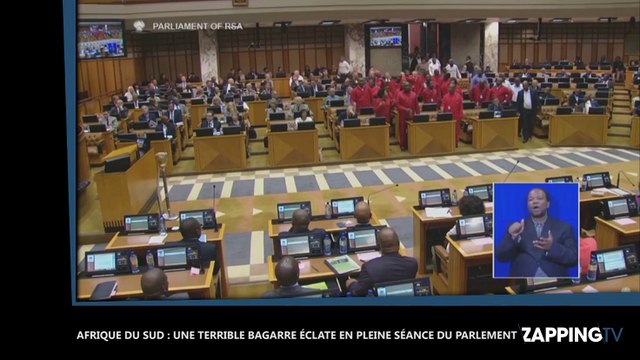 Afrique du Sud : Une terrible bagarre éclate en pleine séance du Parlement (Vidéo)