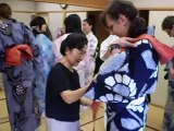 gaijin preparing for japanese traditional dance