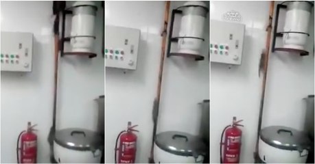 Vê só o que acontece ao ligar a luz nesta cozinha industrial