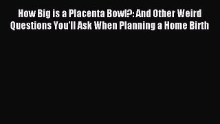 Read How Big is a Placenta Bowl?: And Other Weird Questions You'll Ask When Planning a Home