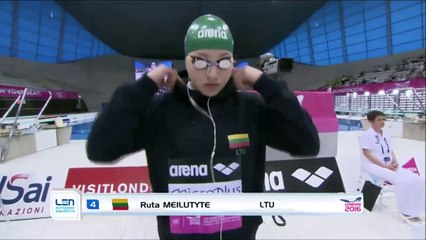 demi-finales 100m brasse F - ChE 2016 natation