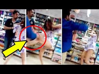 TV Acress Pooja Mishra ABUSES & HITS A Shop Staff In Delhi