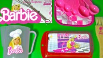 Barbie Bebek şef pasta seti Prenses oyun hamuru ile Tatlı yapıyor