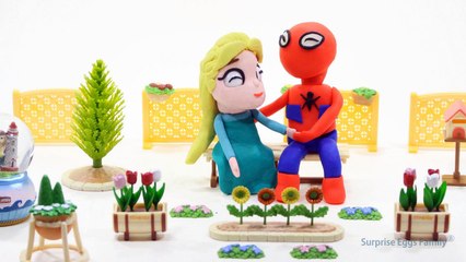 Spiderman Frozen Elsa Joker Peppa Pig en Español Play Doh Stop Motion Superhero Fun Compilation :)
