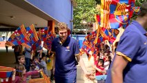 FCB Basket: visita a la Escuela Antoni Brusi [ESP]