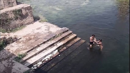Ghost Caught On Camera Jumping In Water!!