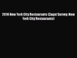 PDF 2016 New York City Restaurants (Zagat Survey: New York City Restaurants) Free Books