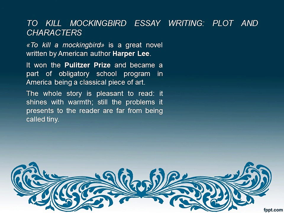 To Kill Mockingbird Essay Writing Plot and Characters
