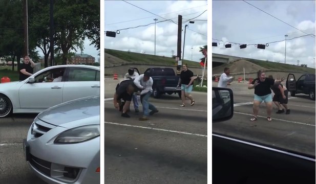 Violent Road Rage au Texas entre un couple et 2 hommes