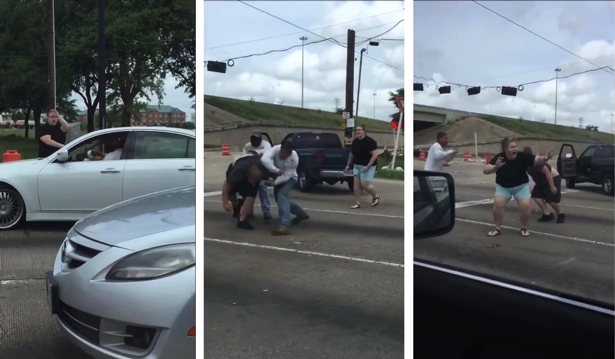Violent Road Rage au Texas entre un couple et 2 hommes